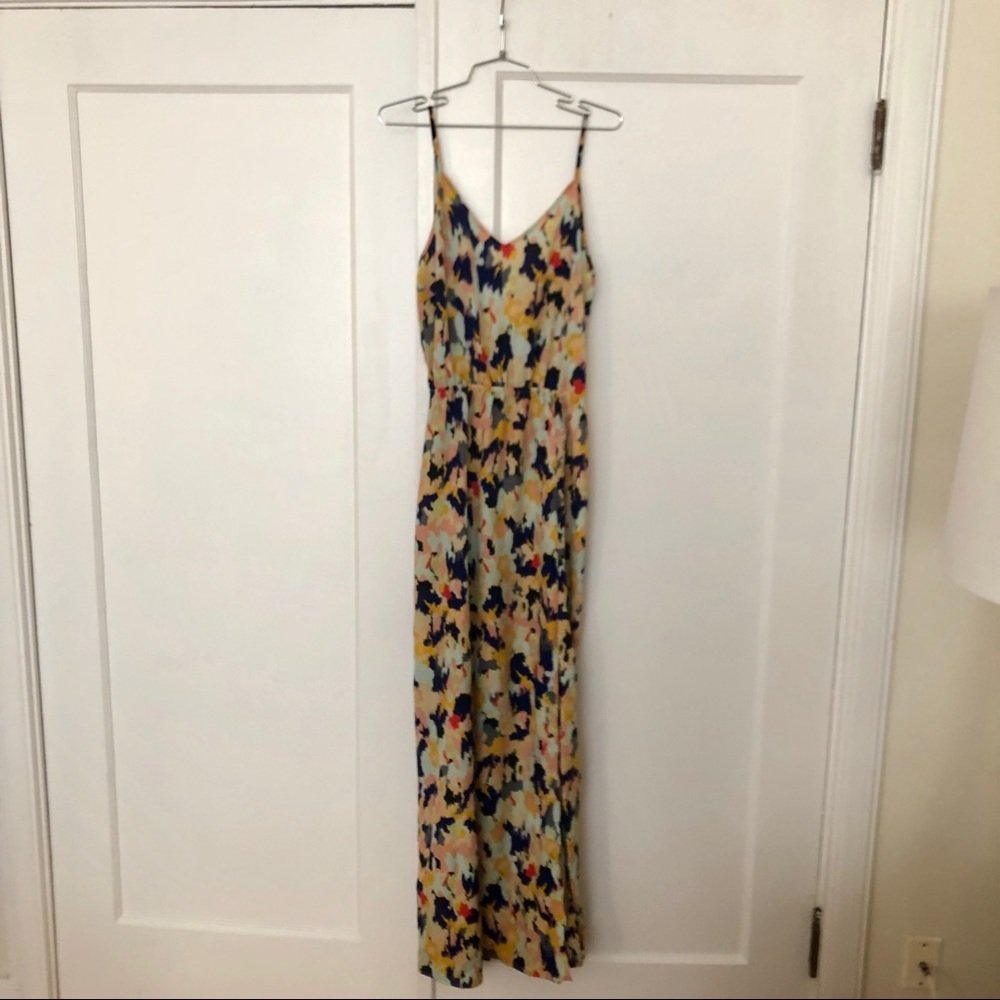 Ikat Print Slitted Maxi